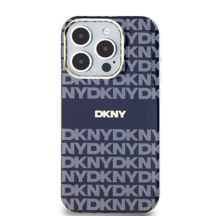 Huse iPhone 15 Pro, DKNY PC/TPU Repeat Pattern Tonal Stripe Magsafe, Blue [2]