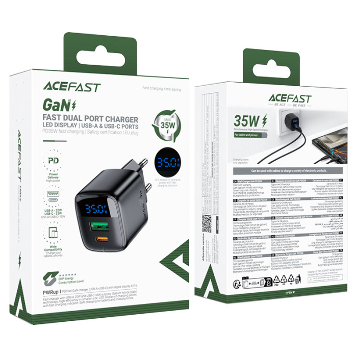 Încărcător GaN Acefast A116, Display Digital, PD 35W, USB-C [8]