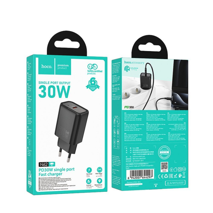 Incarcator Telefon Hoco USB C QC PD 30W N62 black [4]