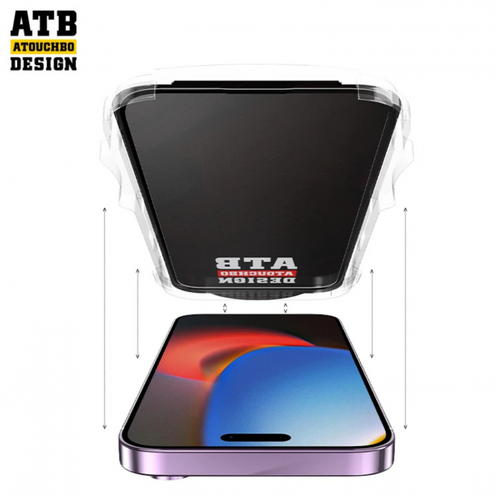 Kit Folie ATB HD Mata Anti-Amprente, KingKong - EasyApp pentru iPhone 15 Pro Max [4]