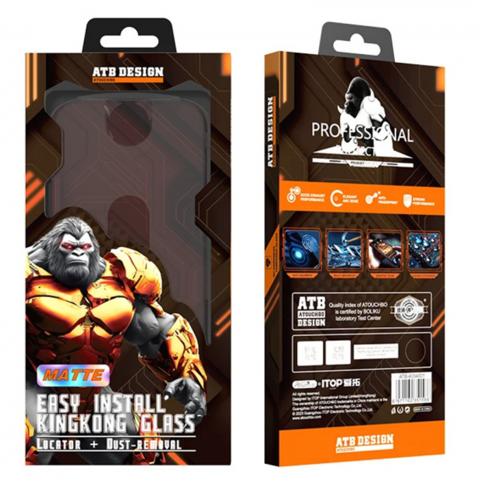 Kit Folie ATB HD Mata Anti-Amprente, KingKong - EasyApp pentru iPhone 15 Pro Max [11]