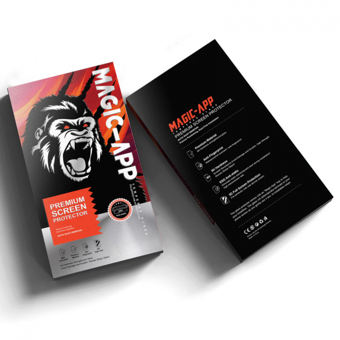 Kit Folie Privacy, X- Gorilla Glass Magic-App pentru iPhone 16 Pro Max [10]