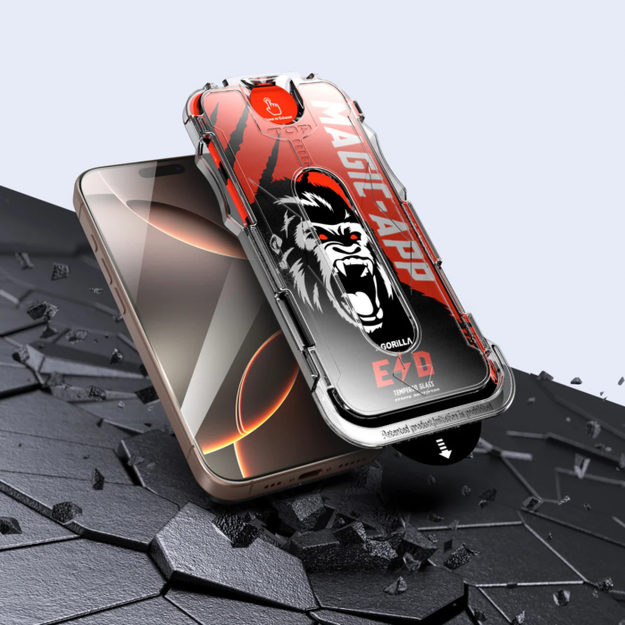 Kit Folie HD, X- Gorilla Glass Magic-App pentru iPhone 15/ 16 [5]