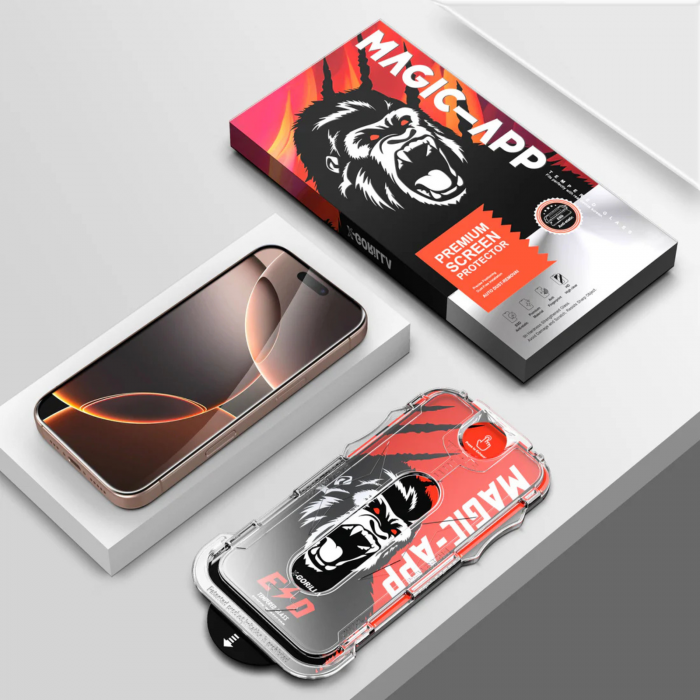 Kit Folie HD, X- Gorilla Glass Magic-App pentru iPhone 15/ 16 [6]