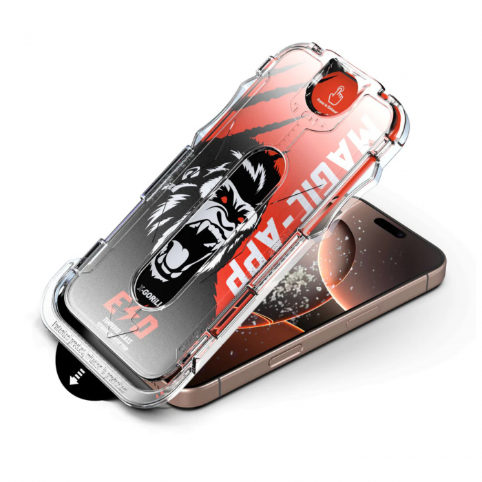 Kit Folie HD, X- Gorilla Glass Magic-App pentru iPhone 15/ 16 [3]