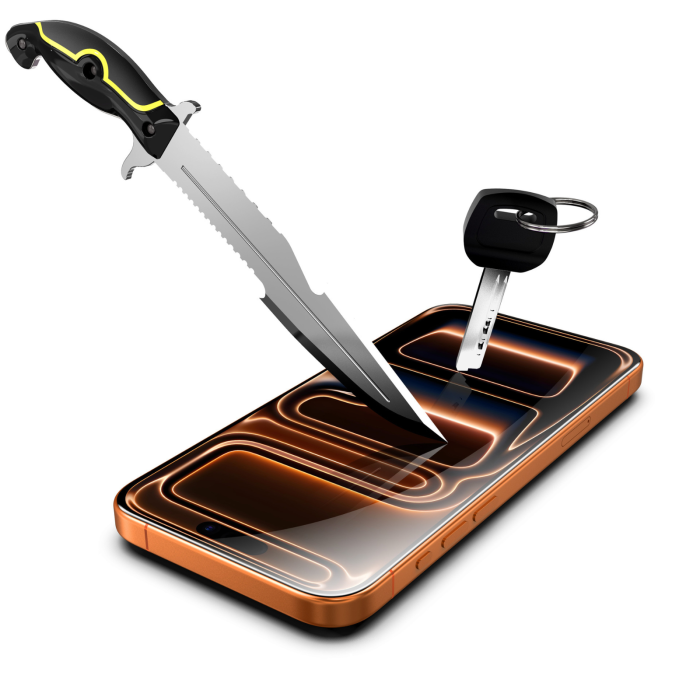 Kit X2 Folii iPhone 13 Pro Max/ 14 Plus, din Sticla Transparenta, Robotek Titan 2.0 Dust Removal Easy App [8]