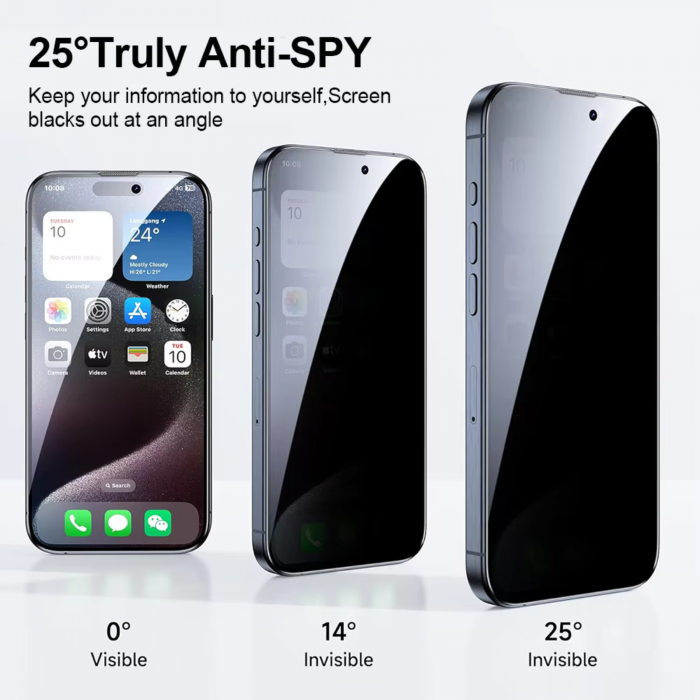 Kit Folie Privacy Auto Aliniere si Auto Curatare pentru iPhone 16 Pro Max [3]