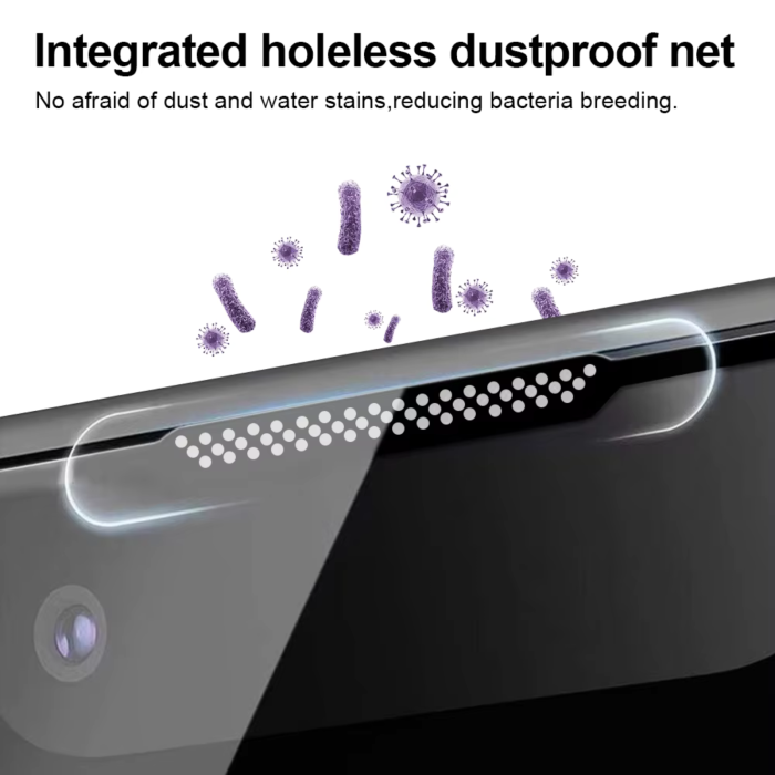 Kit Folie Sticla Mata Purple Light Eyes Protect, Titan Dust Removal Easy App pentru iPhone 16 Pro/ 17 [9]