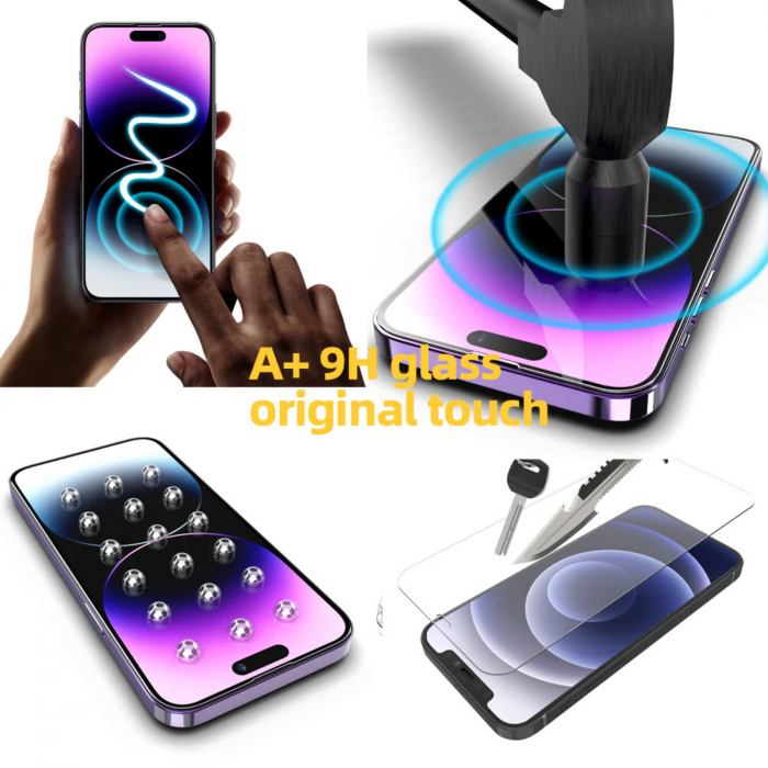 Kit Folie Sticla HD, New Dust Removal Easy App pentru iPhone 11/ XR [4]