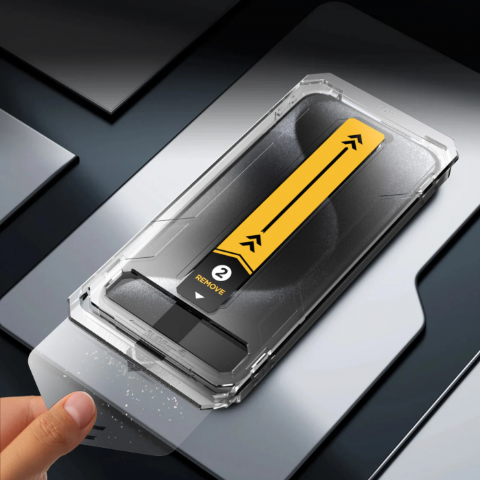 Kit Folie Sticla HD, New Dust Removal Easy App pentru iPhone 11/ XR [3]