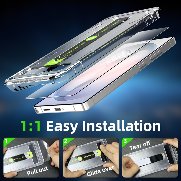 Kit Folie Sticla Privacy, Titan Dust Removal Easy App pentru Samsung Galaxy S26 Plus [16]