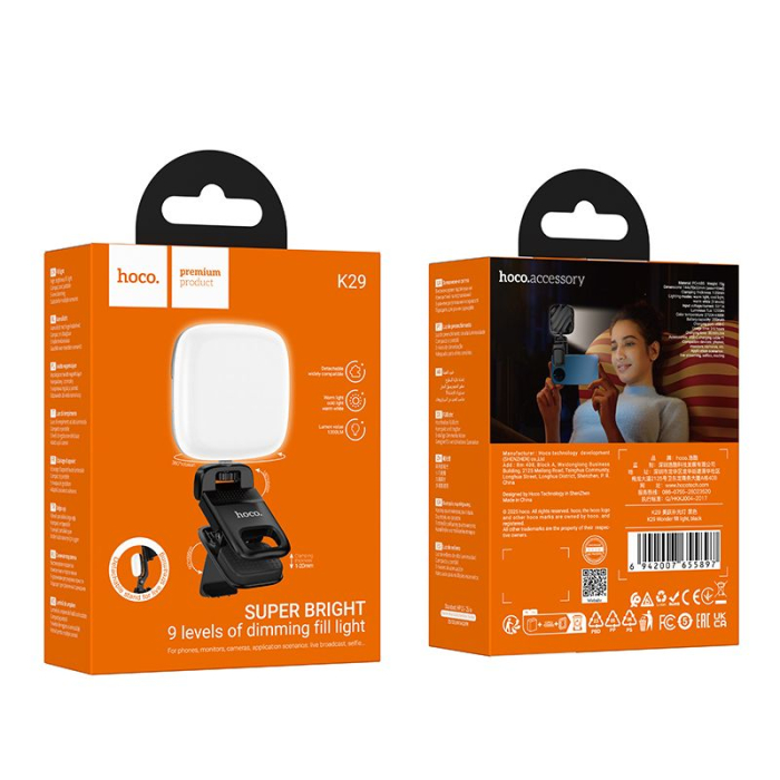 Lampă mini LED Hoco K29 neagră [9]