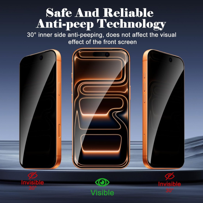 Pachet Folie Privacy X2 pentru iPhone 16 Plus [5]