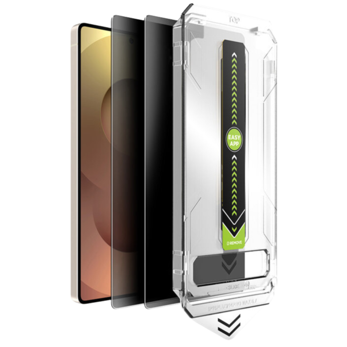 Pachet X2 Folii Sticla Privacy Titan si 1 Kit de instalare Dust Removal Easy App pentru Samsung Galaxy S26 Plus [2]