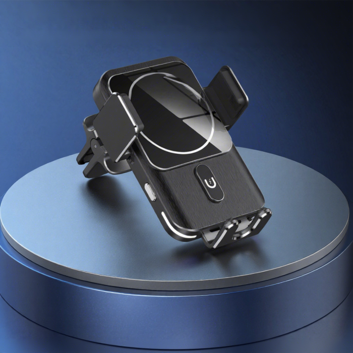 Suport Auto Inteligent Fast Charger Wireless 15W, Negru [5]