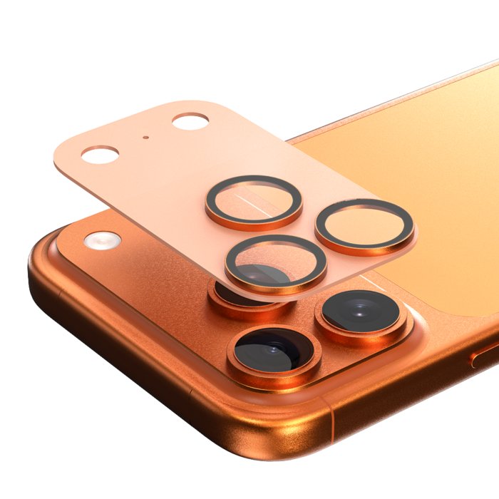 Protectie Camera iPhone 17 Pro, ATB Full Security Glass AR+AF, Orange [2]