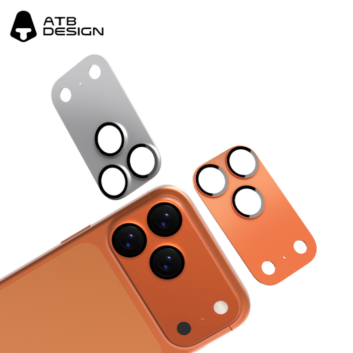 Protectie Camera iPhone 17 Pro Max, ATB Full Security Glass AR+AF, Orange [4]