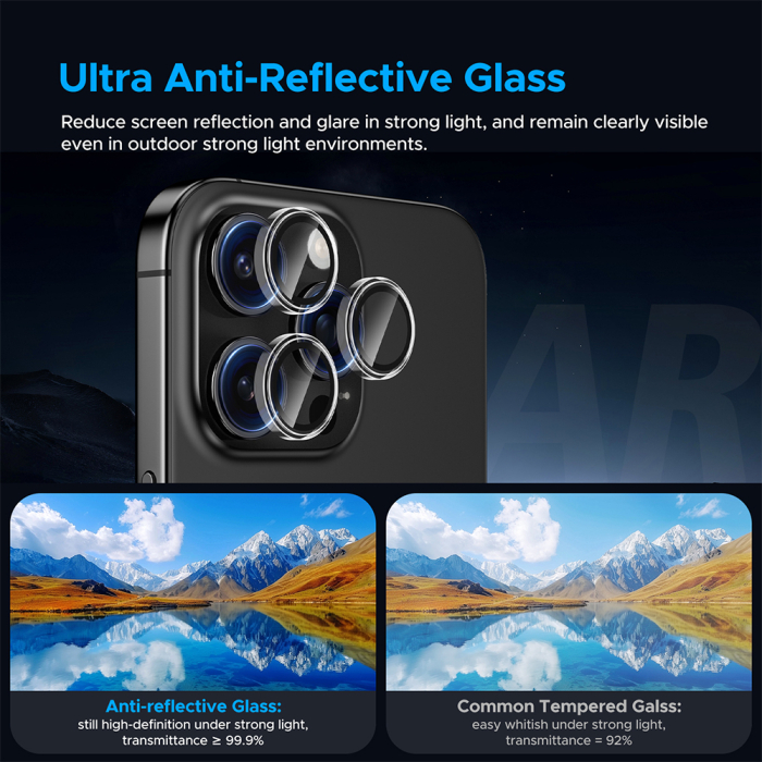 Protectie Camera ATB Gorilla Glass, iPhone 17 Pro/ 17 Pro Max, Transparent Eagle Eye [7]