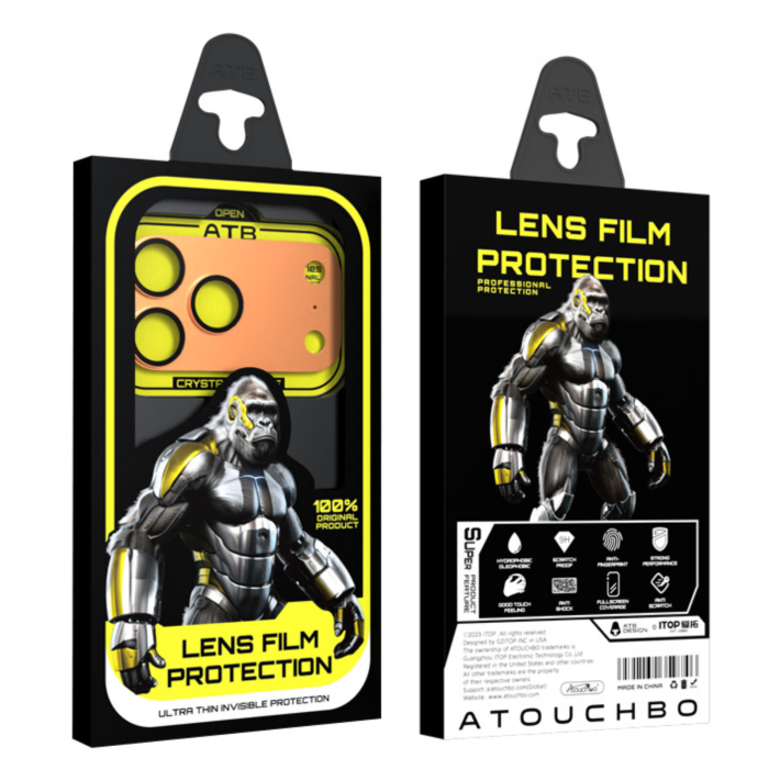 Protectie Camera ATB, Zinc Armor pentru iPhone 17 Pro Max, Orange [5]