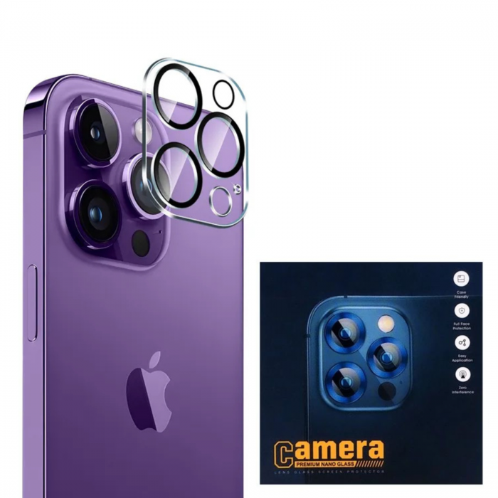 Protectie Camera, iPhone 15 Pro/ 15 Pro Max, Ultra HD, 9H Tempered Premium Nano Glass [13]