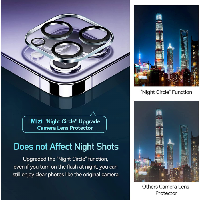 Protectie Camera, iPhone 15 Pro/ 15 Pro Max, Ultra HD, 9H Tempered Premium Nano Glass [9]
