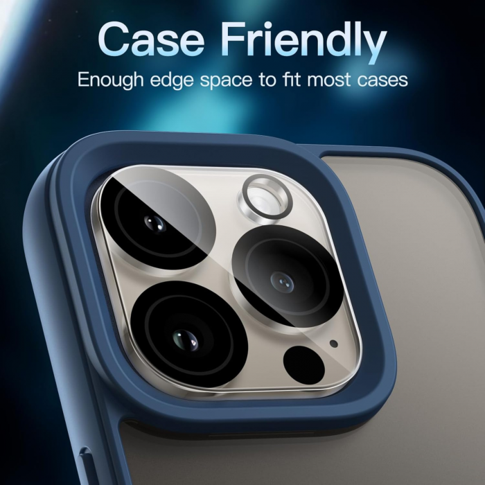 Protectie Camera, iPhone 15 Pro/ 15 Pro Max, Ultra HD, 9H Tempered Premium Nano Glass [7]
