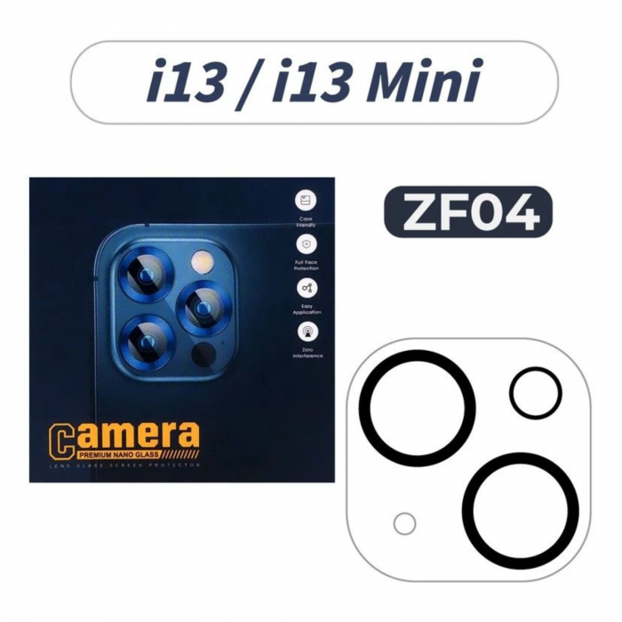 Protectie Camera, iPhone 13/ 13 Mini, Ultra HD, 9H Tempered Premium Nano Glass [2]