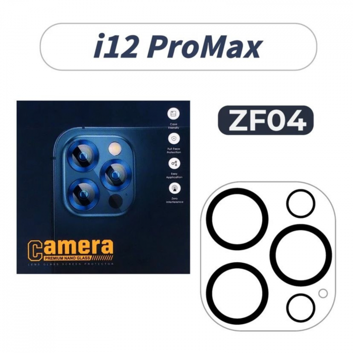 Protectie Camera, iPhone 12 Pro Max, Ultra HD, 9H Tempered Premium Nano Glass [2]