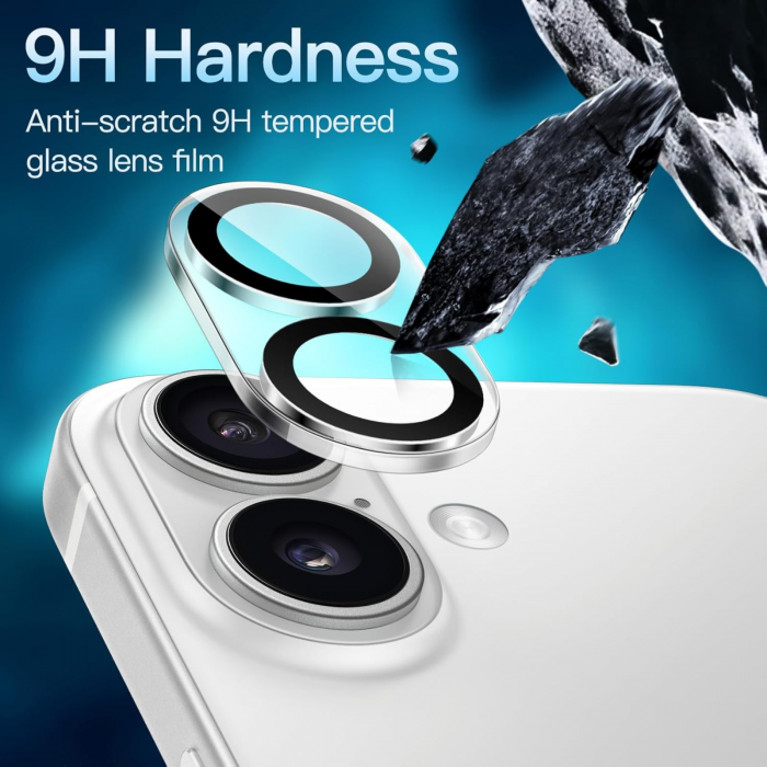 Protectie Camera, iPhone 16/ 16 Plus, Ultra HD, 9H Tempered Premium Nano Glass [5]