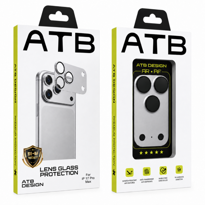 Protectie Camera iPhone 17 Pro, ATB Full Security Glass AR+AF, Silver [3]