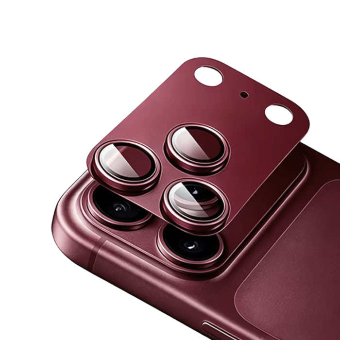 Protectie Camera iPhone 18 Pro Max, Techsuit Full Glass, Burgundy [3]