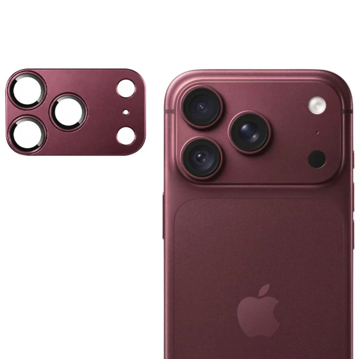 Protectie Camera iPhone 18 Pro Max, Techsuit Full Glass, Burgundy [5]