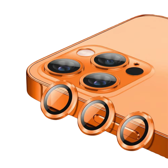 Protectie Camera Metal Style Orange pentru iPhone 17 Pro/ 17 Pro Max [2]