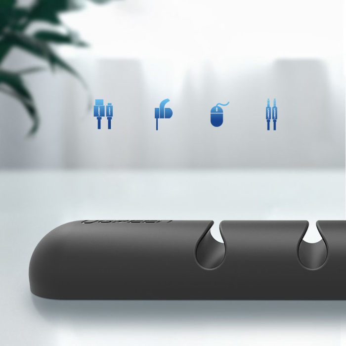Set 2 Organizatoare pentru Cabluri Ugreen, 4 Sloturi, Black [5]