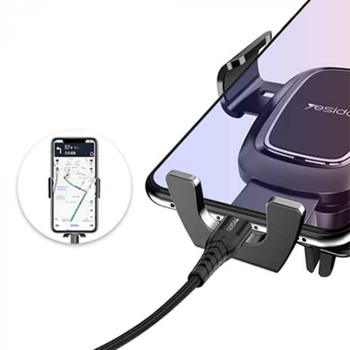 Suport Auto (C71) - Gravity Grip, 360° Rotation Angle, for Air Vent - Black [7]
