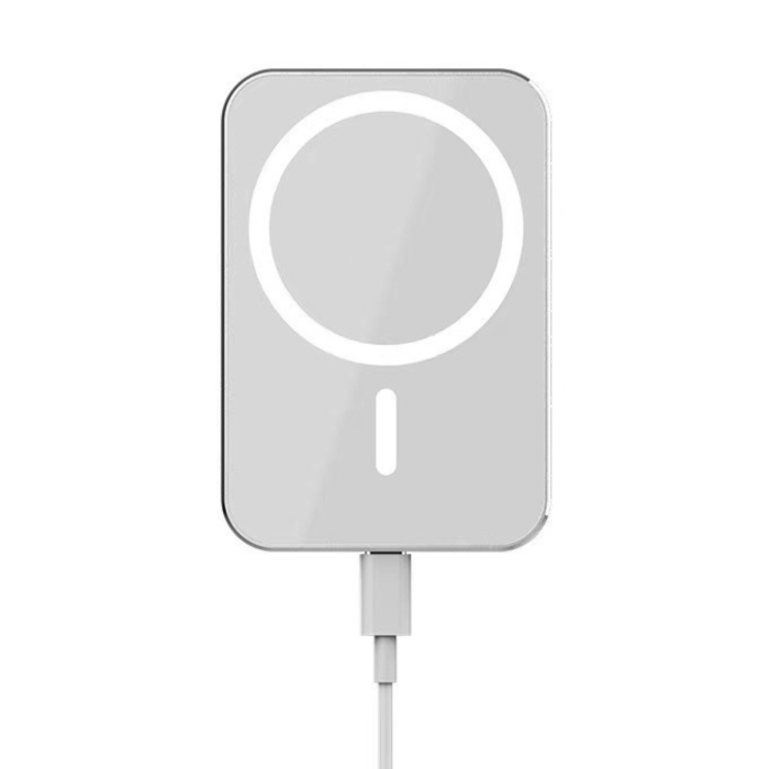 Suport Auto din aluminiu cu MagSafe si Incarcare Wireless, Alb [3]