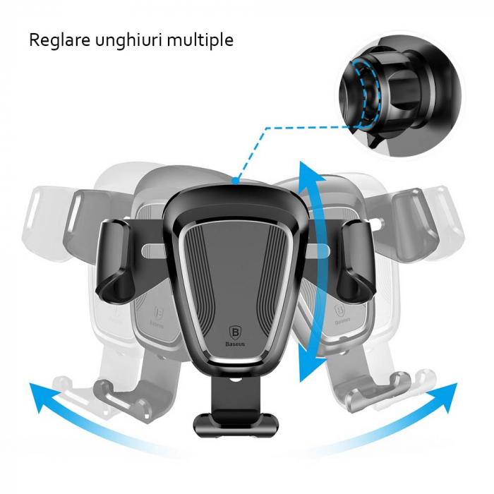 Suport Auto Gravity (SUYL- 01) - Gravity Grip for Air Vent - Black [5]