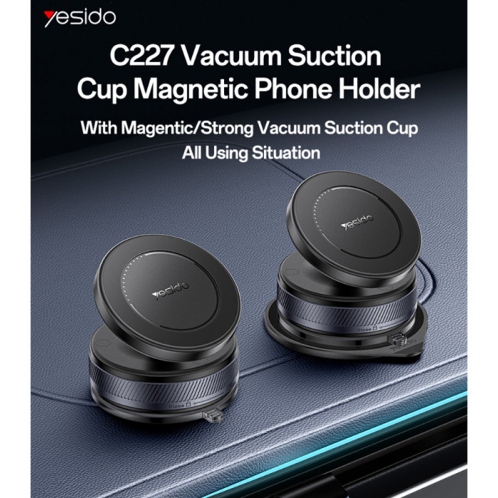 Suport Auto Magnetic Vacuum Suction Cup, 360, 16N - Black [2]