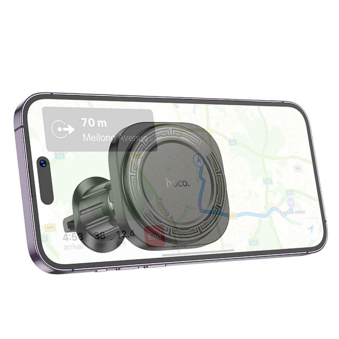Suport magnetic pentru telefon auto compatibil cu orificiul de ventilație Magsafe Hoco H28, negru [6]