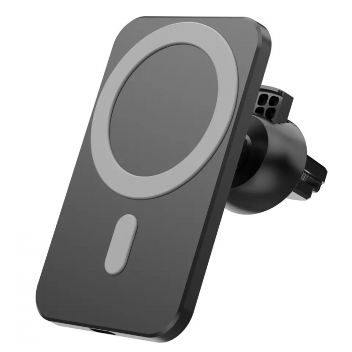 Suport MagSafe Auto cu Incarcare Wireless pentru iPhone, Negru [1]