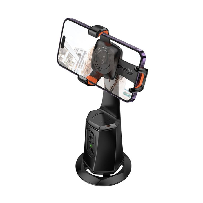 Suport telefon mobil HOCO 360 grade cu urmărire automată a feței K26 negru [7]