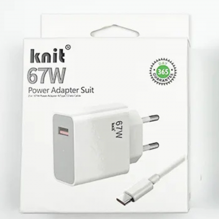 Set Incarcator Retea Super Fast Charger 67W  + Cablu USB to Type-C, 1m [2]