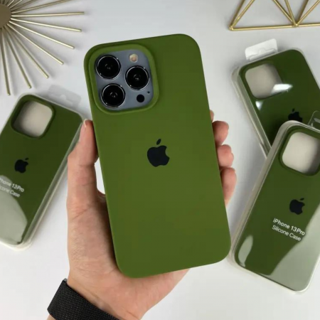 Husa din Silicon pentru iPhone 12 Pro Max, Camo Green [3]