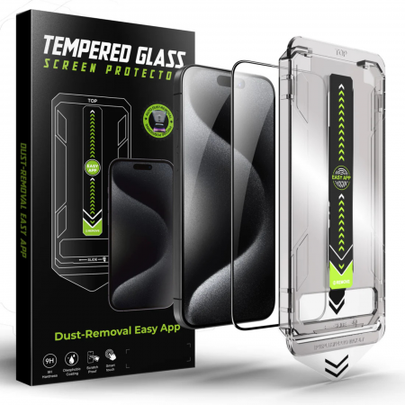 Kit Folie Sticla HD, Titan Dust Removal Easy App pentru iPhone 16 Pro [1]