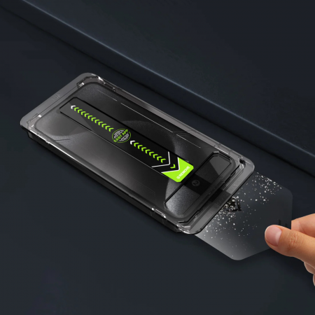 Pachet X3, Kit Folie Sticla Transparenta HD, Titan Dust Removal Easy App pentru iPhone 12 Pro Max [5]
