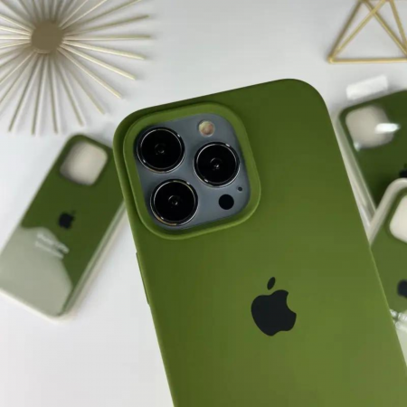 Husa din Silicon pentru iPhone 12 Pro Max, Camo Green [1]