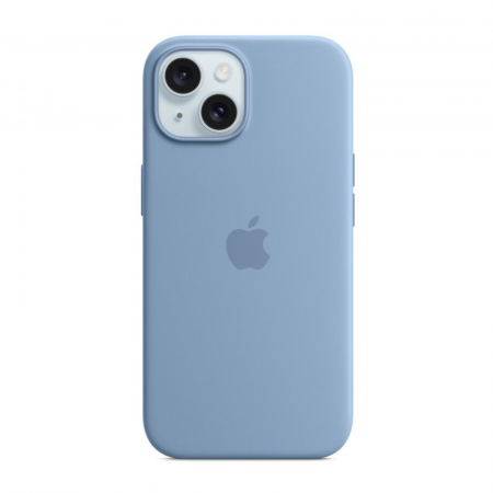 HUSE IPHONE - Husa MagSafe de Silicon pentru Iphone 15, Winter Blue