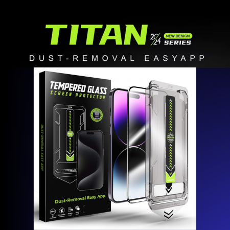 Kit Folie Sticla HD, Titan Dust Removal Easy App pentru iPhone 13 Pro Max/14 Plus [11]