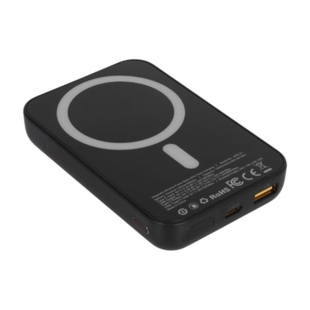 INCARCATOARE WIRELESS - Baterie Externa 10.000 mAh NITU, Fast Charger 2 in 1 Wireless 15W + Port USB and Type C 22.5W, Digital Display, Black