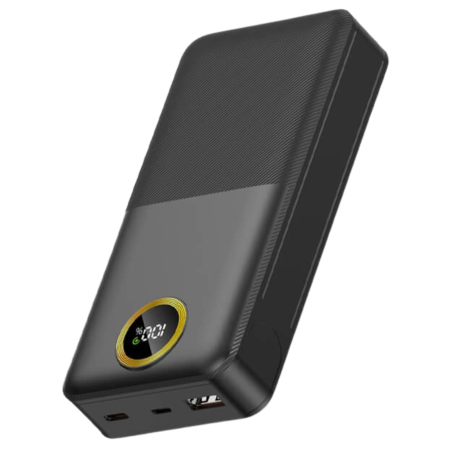 BATERII EXTERNE - Baterie Externa 20.000 mAh KOOSDA, 1x Type C, 1x USB, 1x Micro USB Digital Display, Fast Charging 22.5W, Cable USB to Type C 20cm